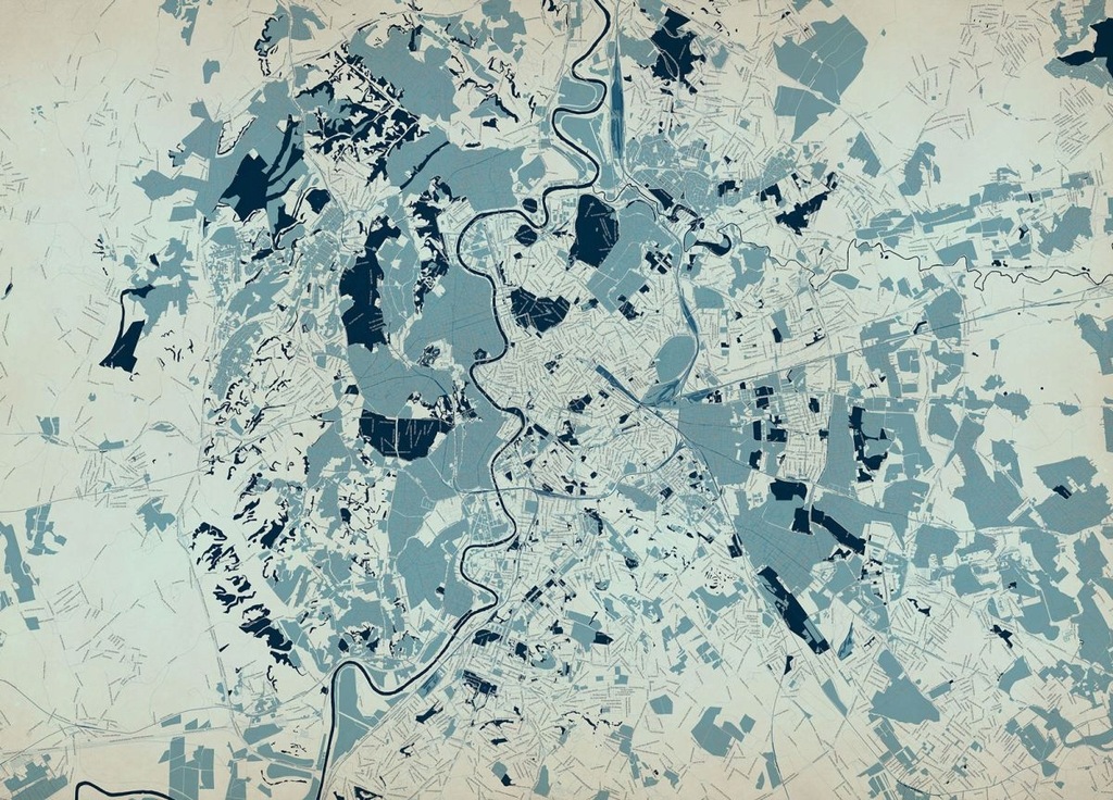 Rzym - kolorowa mapa - fototapeta 320x230 cm