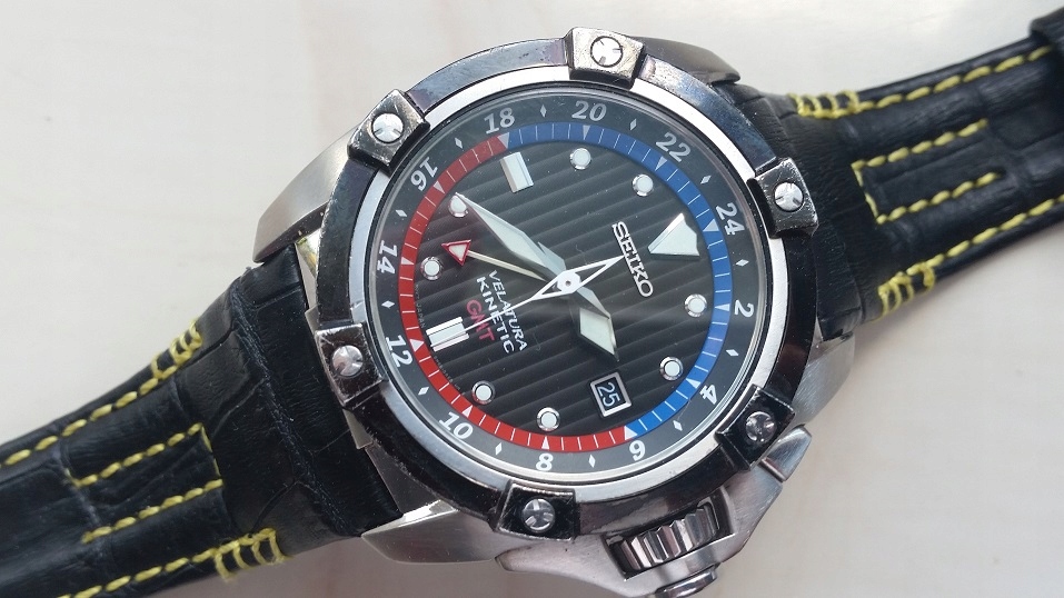 SEIKO VELATURA KINETIC GMT SZAFIR