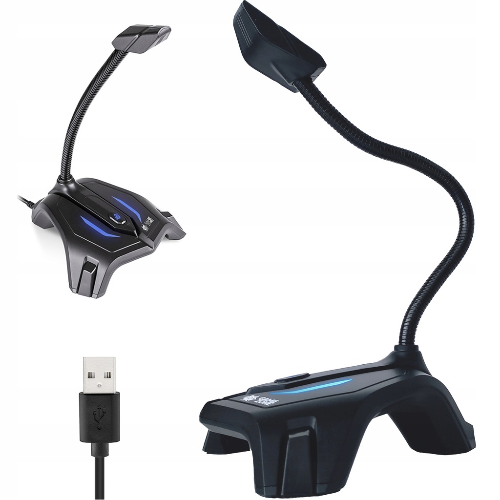 MIKROFON NA USB REGULOWANY GAMINGOWY Z WYCISZENIEM