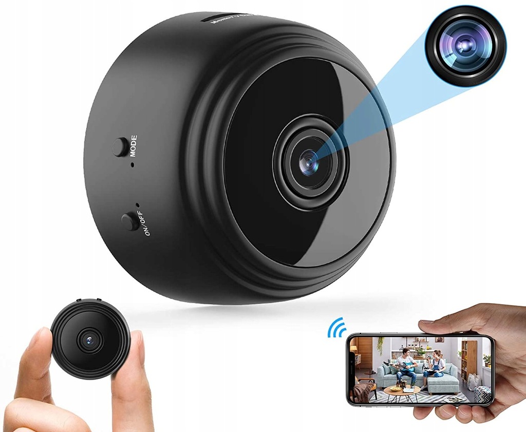 KAMERA MINI UKRYTA SZPIEGOWSKA SMART WiFi HD 1080P