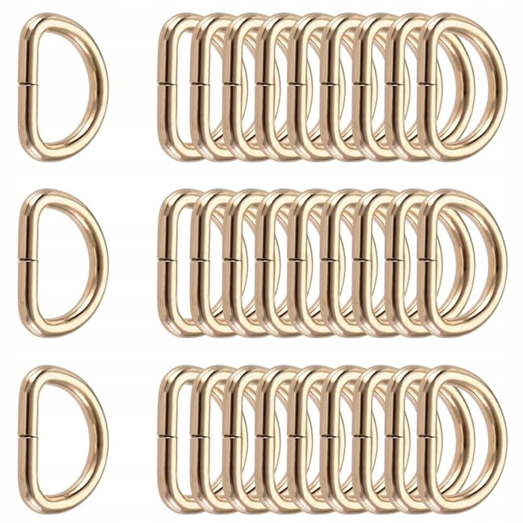 30 SZTUK D METALOWY PIERŚCIEŃ D