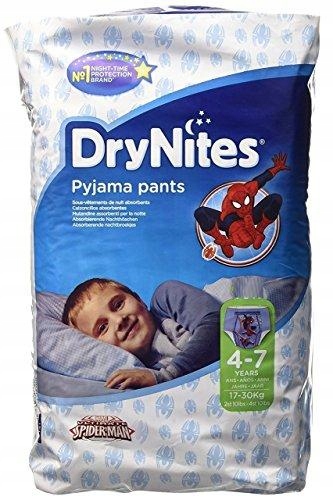 Huggies 4-7 lat Spodnie od piżamy DryNites Spiderm
