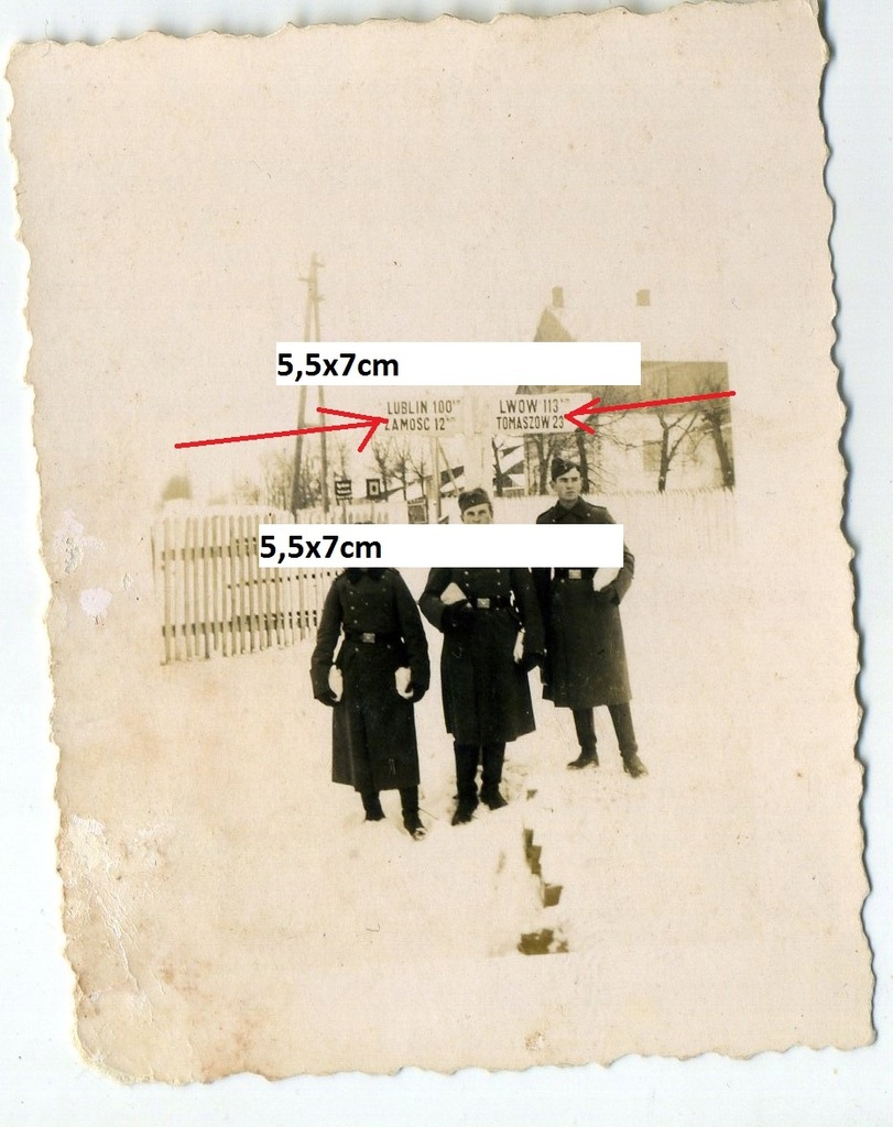 ŁABUNIE k Zamość 1939 okupacja Drogowskaz niemcy zabudowa
