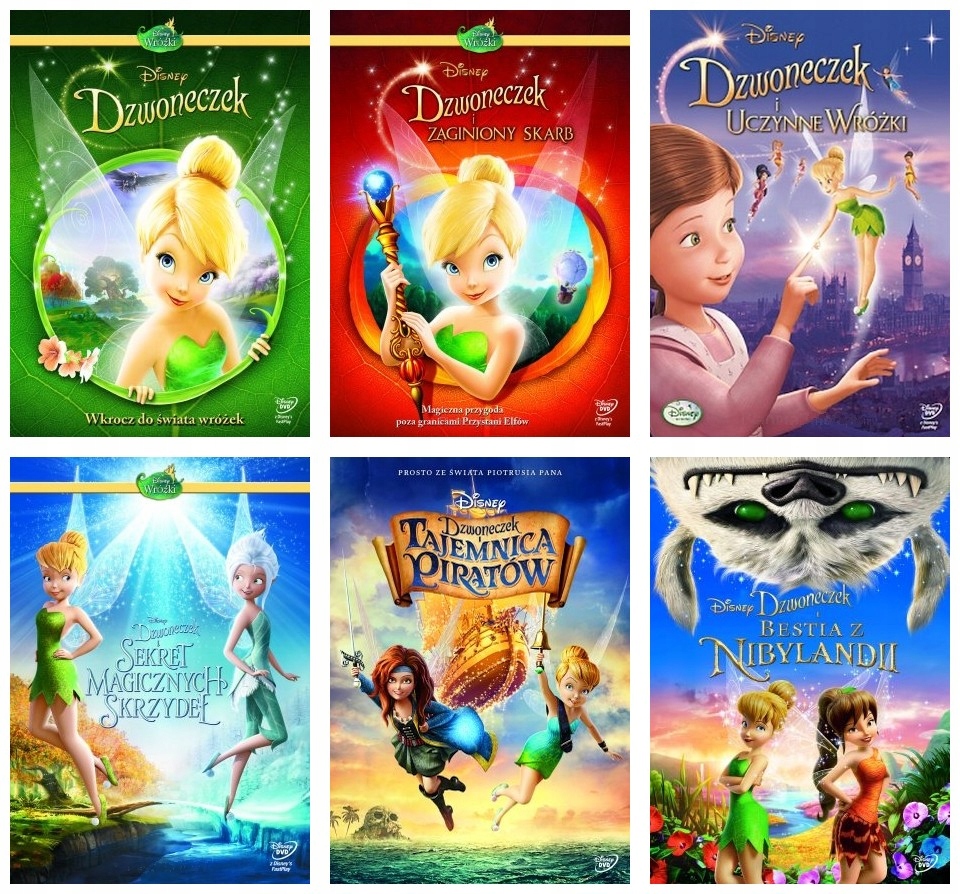 DZWONECZEK Pakiet 6 Filmów BOX DVD bajka
