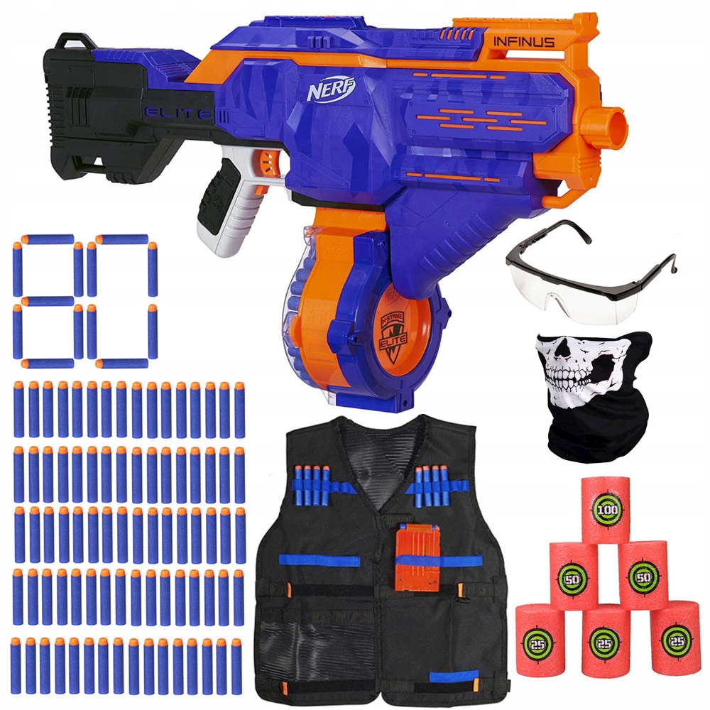 NERF WYRZUTNIA AUTOMATYCZNY INFINUS + 5 DODATKÓW