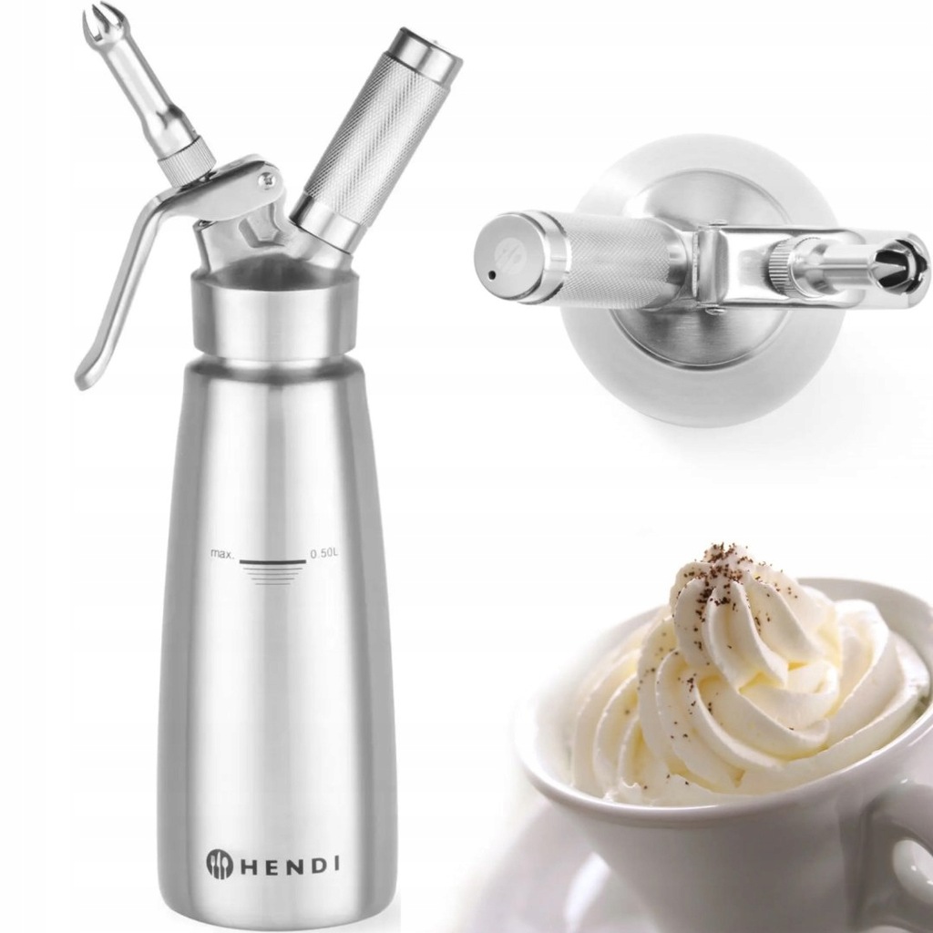 SYFON DO BITEJ ŚMIETANY PROFI LINE 0,5L - HENDI 588017