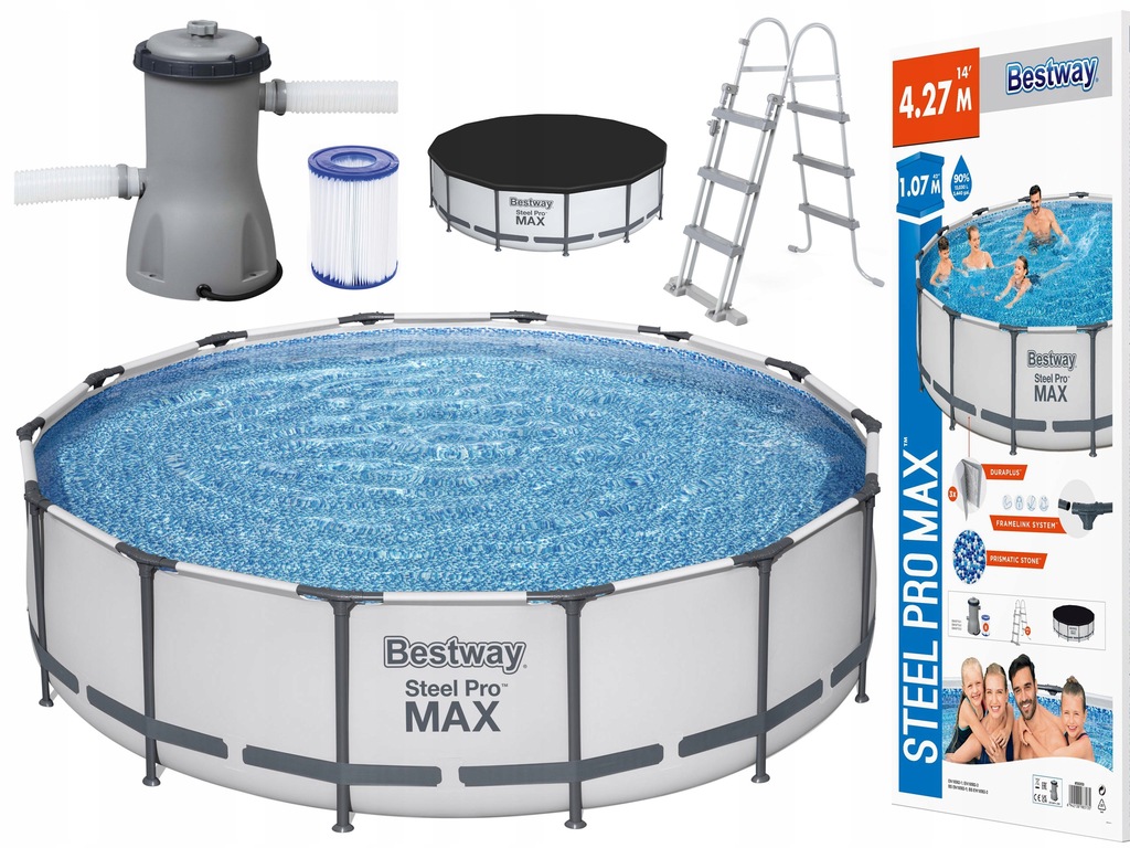 stelażowy BASEN BESTWAY 427/107 cm + DRABINKA - 12064550033 - oficjalne ...