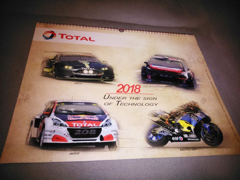 Kalendarz ściennyTOTAL Citroen Peugeot WRC MotoGP