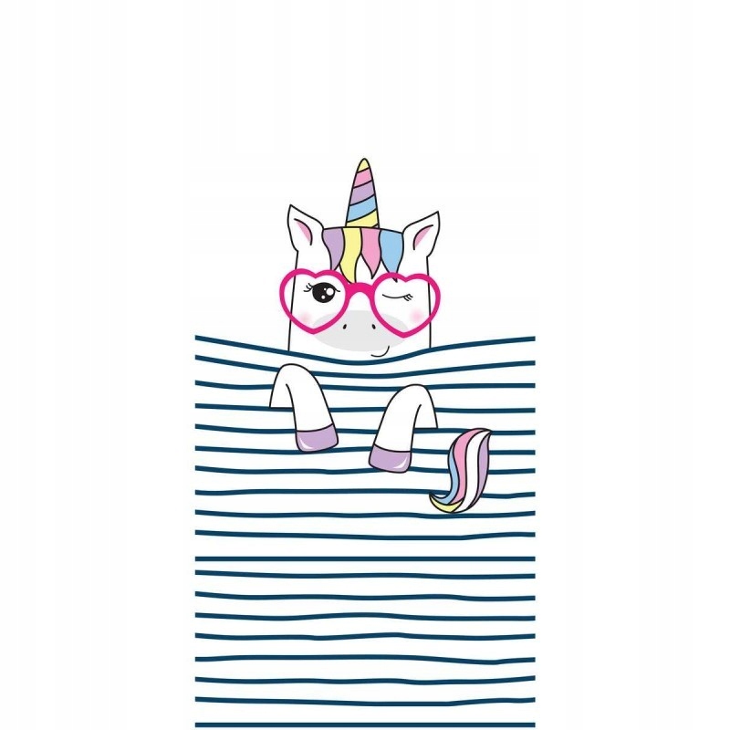 Ręcznik plażowy prostokątny 150x70 Stripes Unicorn