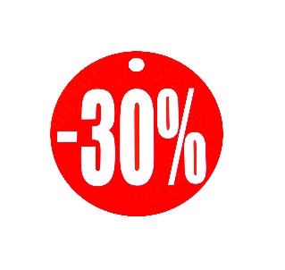 TABLICZKA -30% - 30% 30% NA WIESZAK MAŁA WYPRZEDAŻ