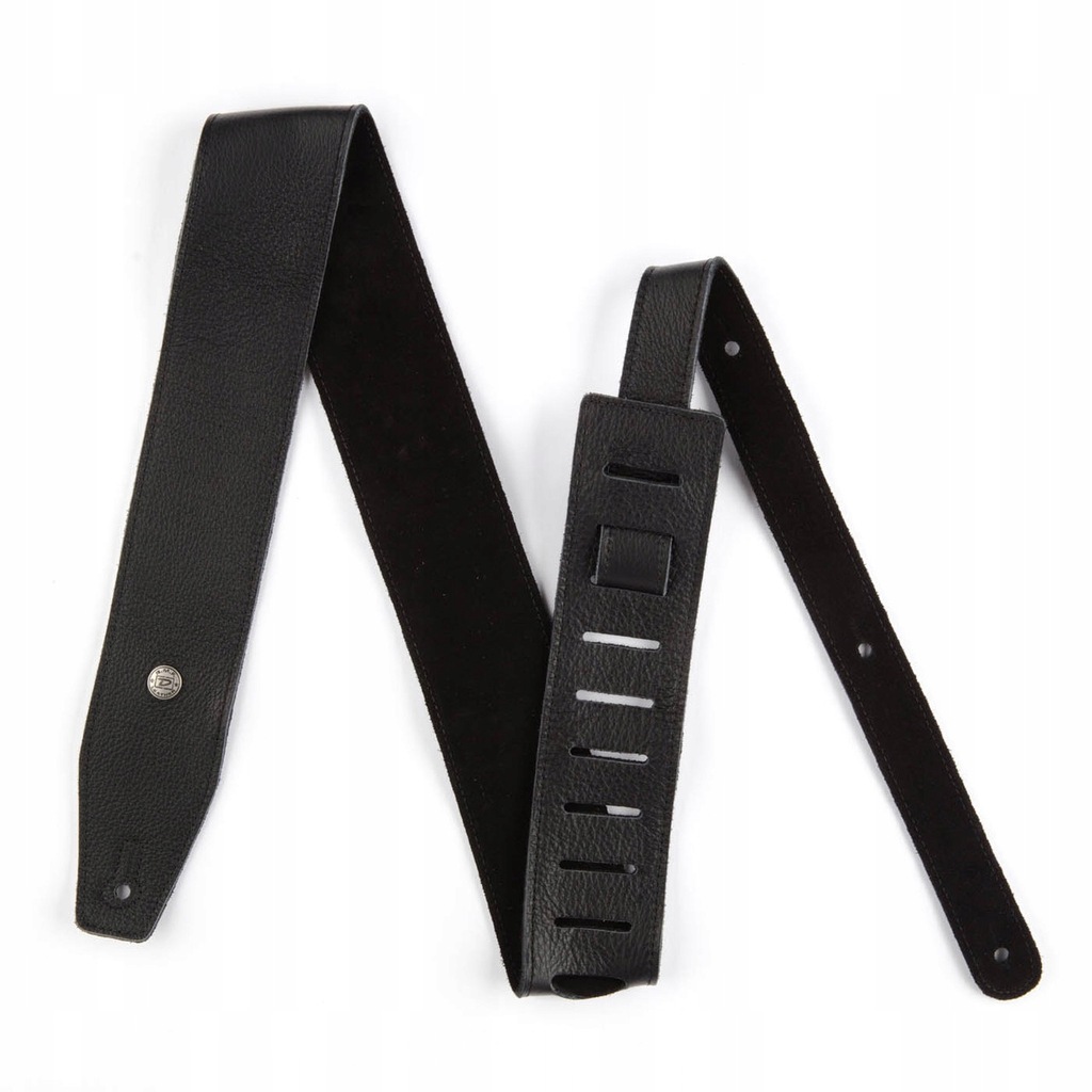 Pasek do gitary skórzany Dunlop TRIPLE BLACK BMF08BK