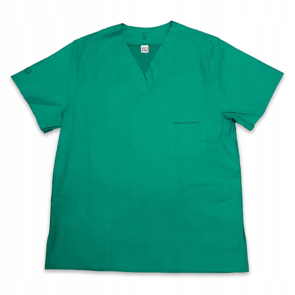 Bluza medyczna zielona rozmiar 2XL bawełna 3 kieszenie Enjoy Your Hoodie