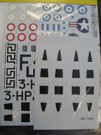 1:48 Kalkomania F-84G THUNDERJET HI-DECAL 48-019