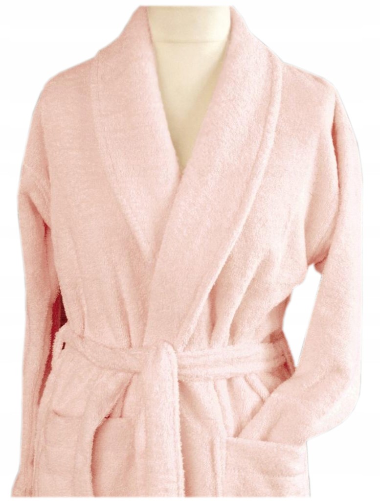 Szlafrok płaszcz kąpielowy Cortina M różowy Greno