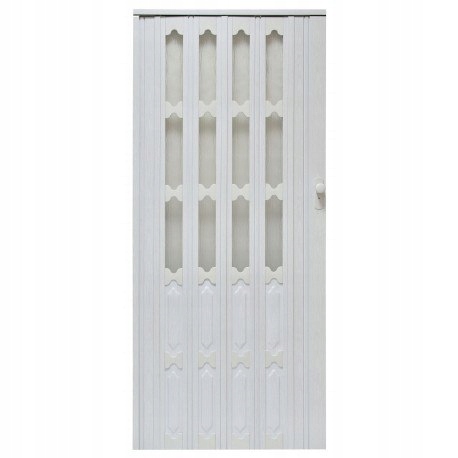 Drzwi harmonijkowe 007 biały dab mat- 86 cm
