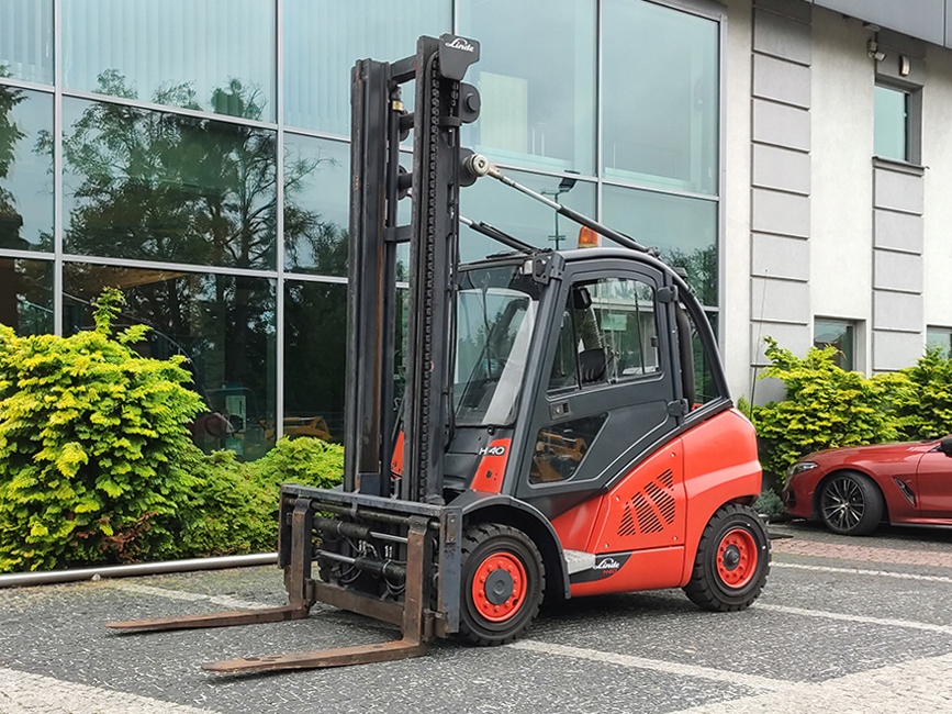wózek widłowy Linde H40T LPG 4 tony duplex 5 m