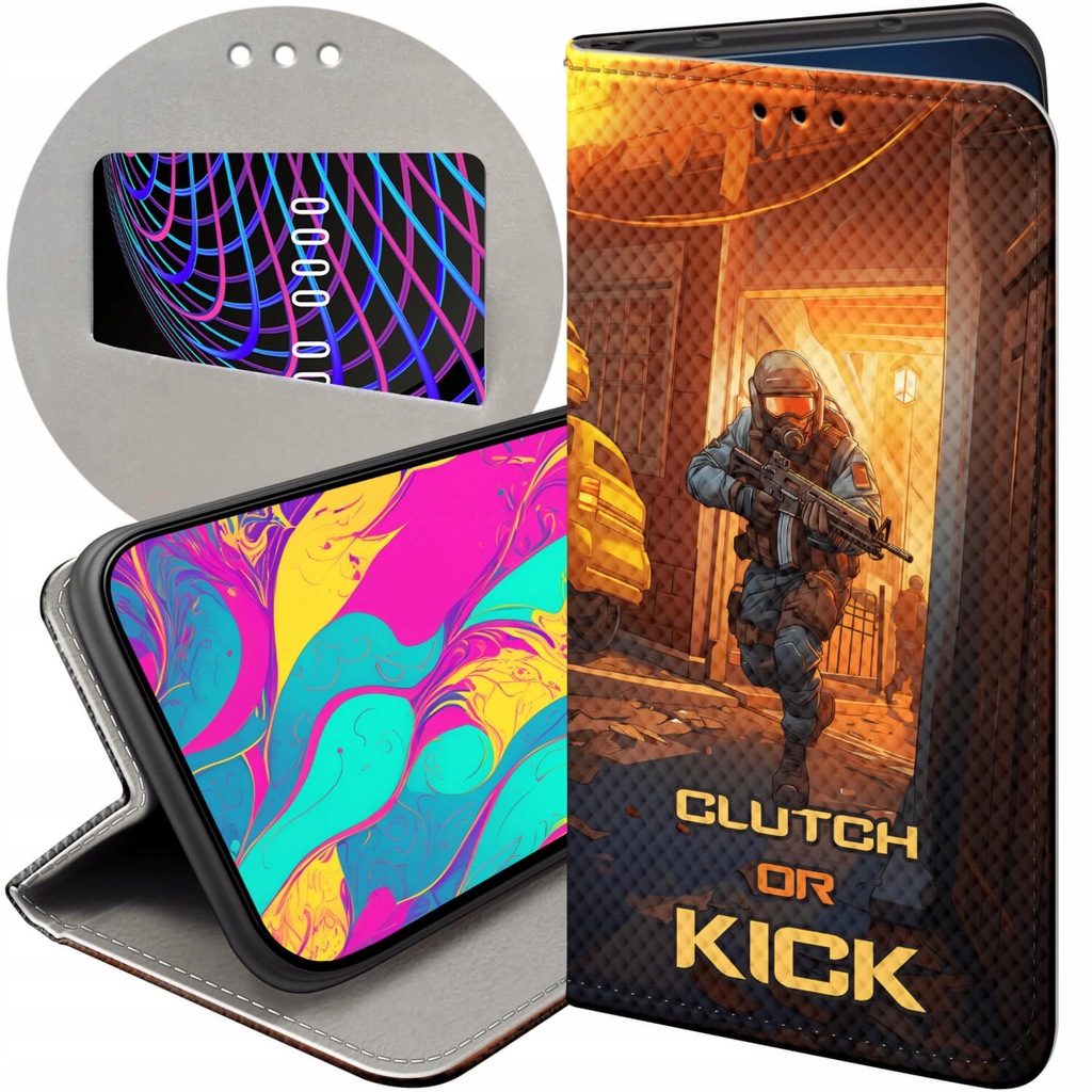 ETUI Z KLAPKĄ DO SAMSUNG GALAXY A72 WZORY CS GO COUNTER-STRIKE FUTERAŁ CASE