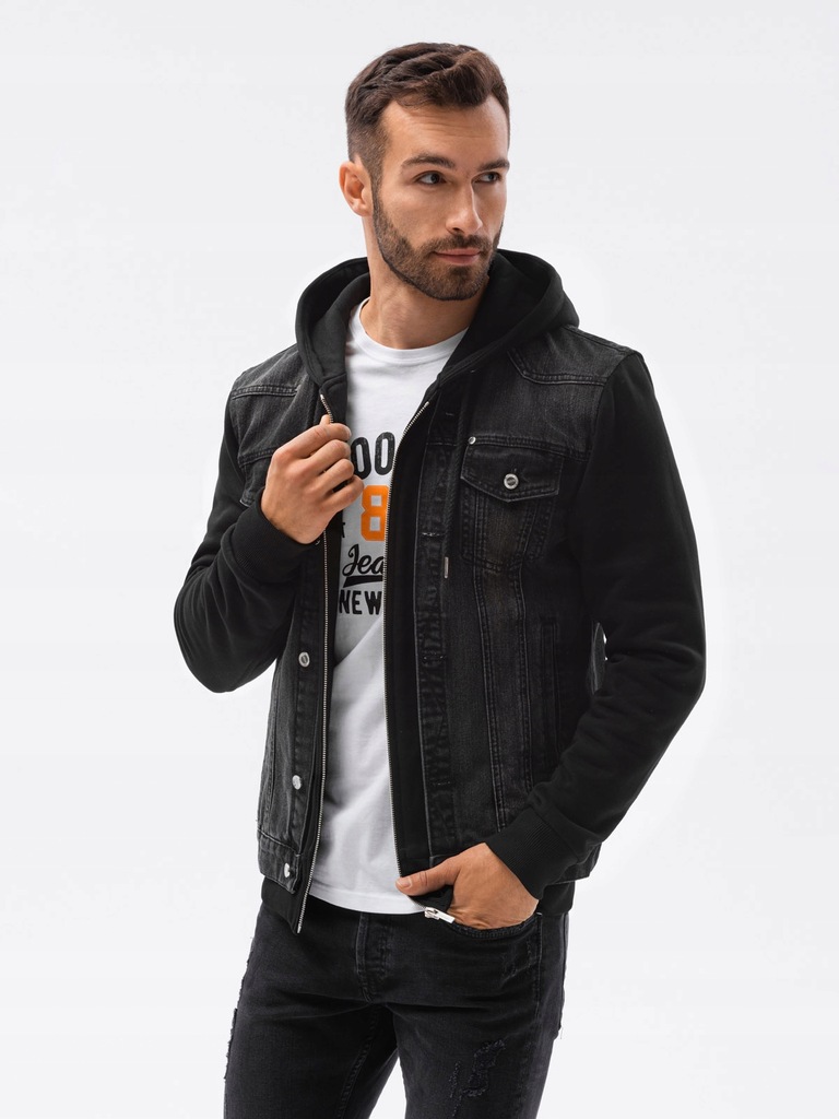 Купить Мужская джинсовая куртка C322 черная M: отзывы, фото, характеристики в интерне-магазине Aredi.ru