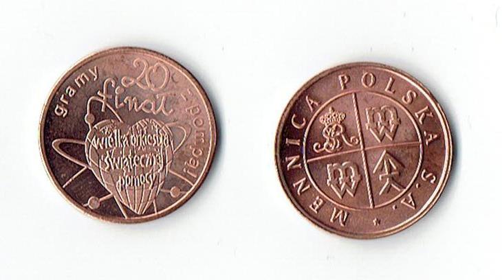 Moneta - medal WOŚP Mennica Polska OKOLICZNOŚCIOWA