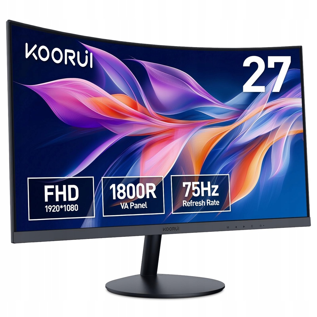 ZAKRZYWIONY MONITOR KOORUI - 27-CALOWY VA 75HZ