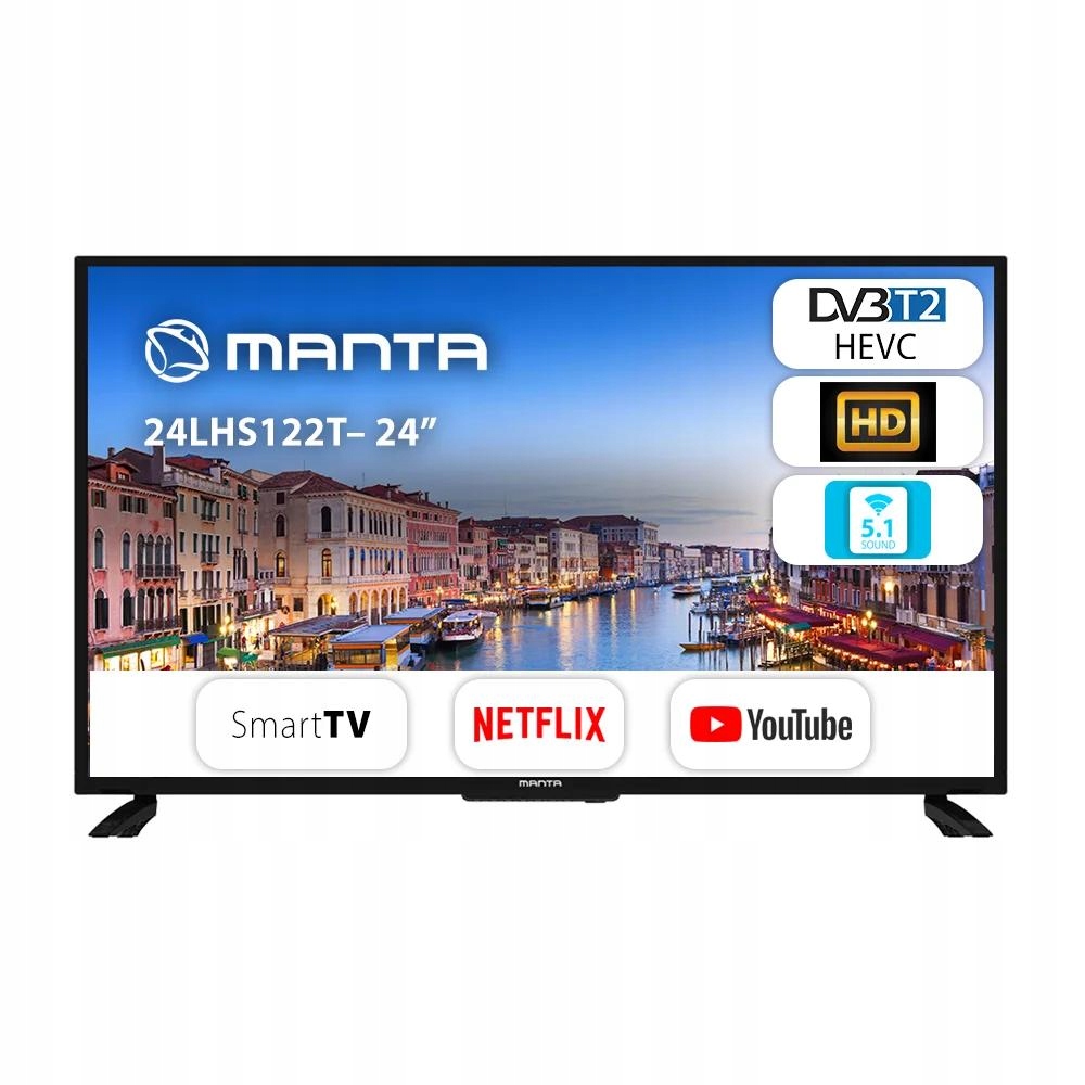 Telewizor Manta 24LHS122T 24' LED HD Ready Smart TV DVB-T2