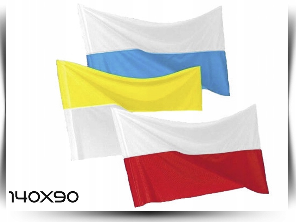 Zestaw flag maryjna,papieska,polska 140x90 PREMIUM
