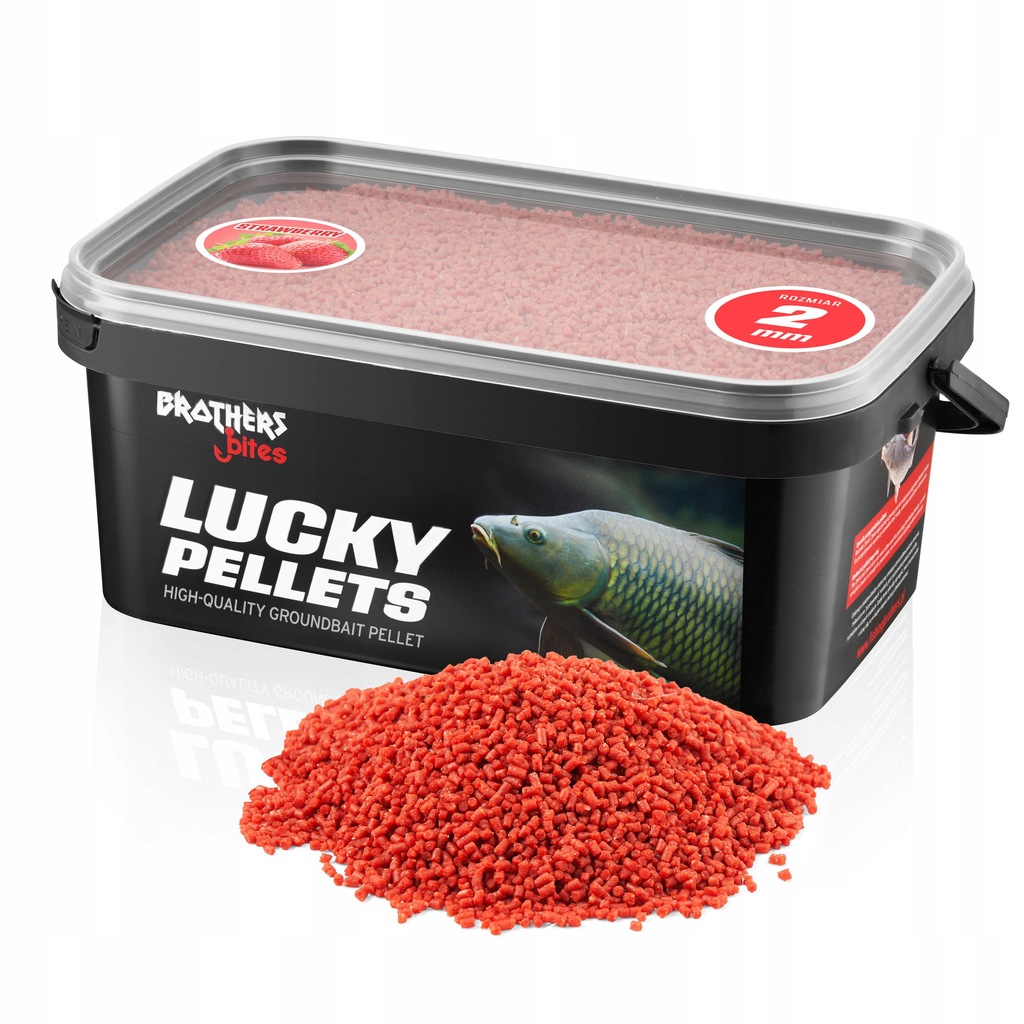 Brothers Lucky Pellet 1,5 kg Truskawka 2 mm