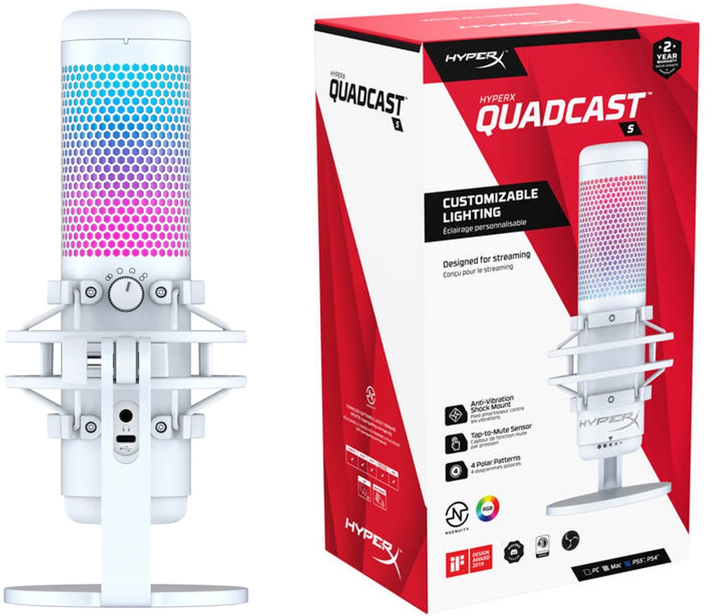 HyperX QuadCast S Mikrofon Gamingowy Podcast USB