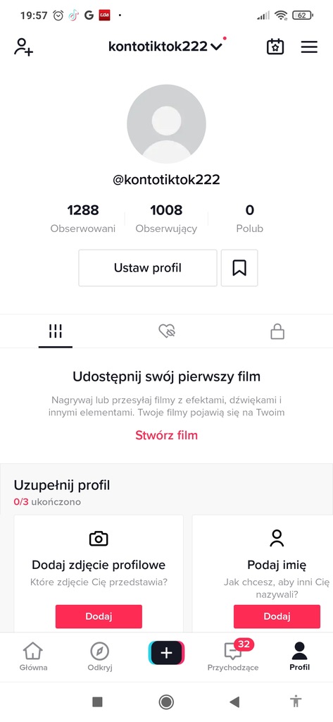 Konto tik tok 1000 obserwujących