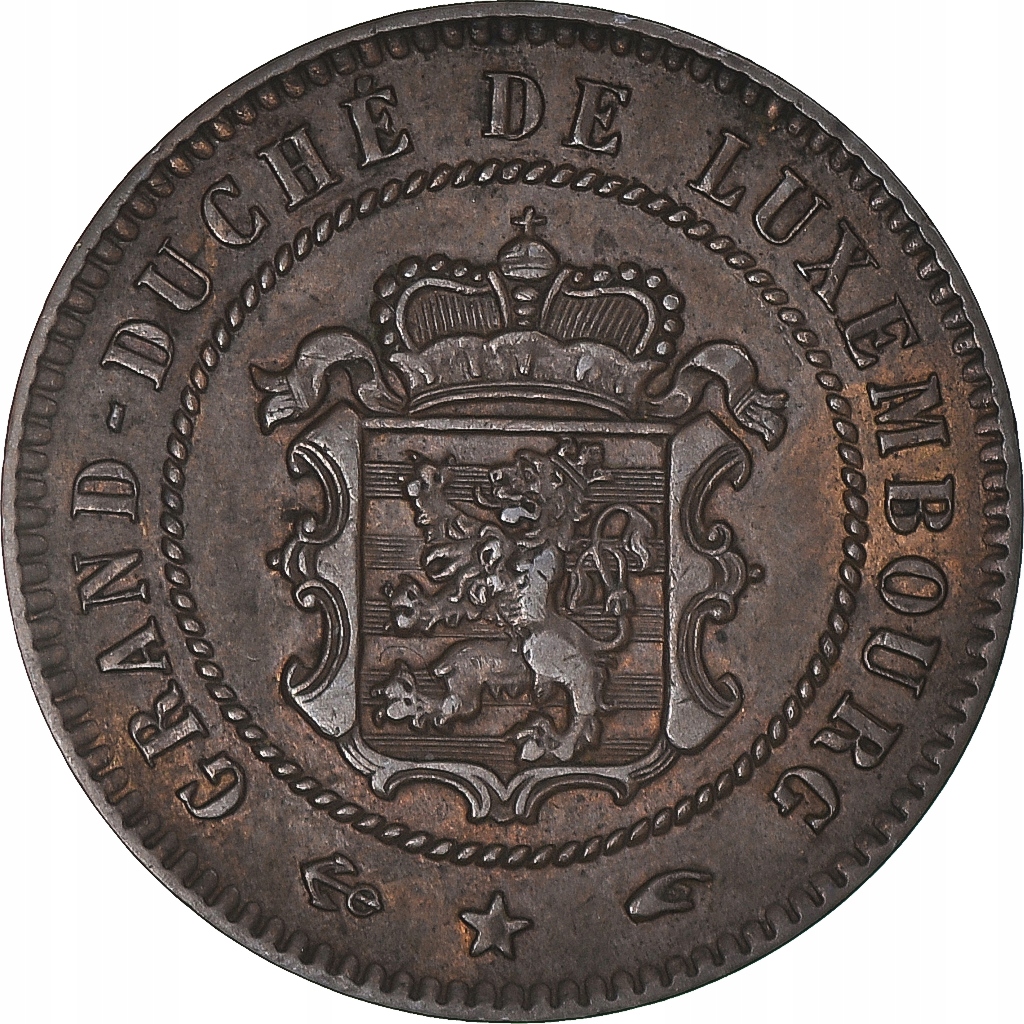 Moneta, Luksemburg, William III, 5 Centimes, 1855,