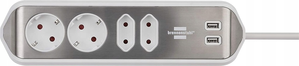 Listwa zasilająca Brennenstuhl 1153590420 6 gniazd 2 m biały