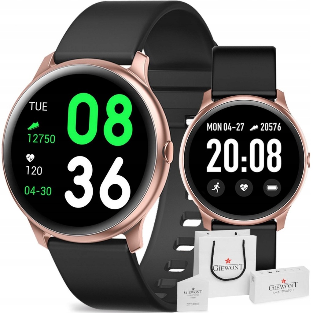 Smartwatch Giewont GW100-3 Różowo-Czarny