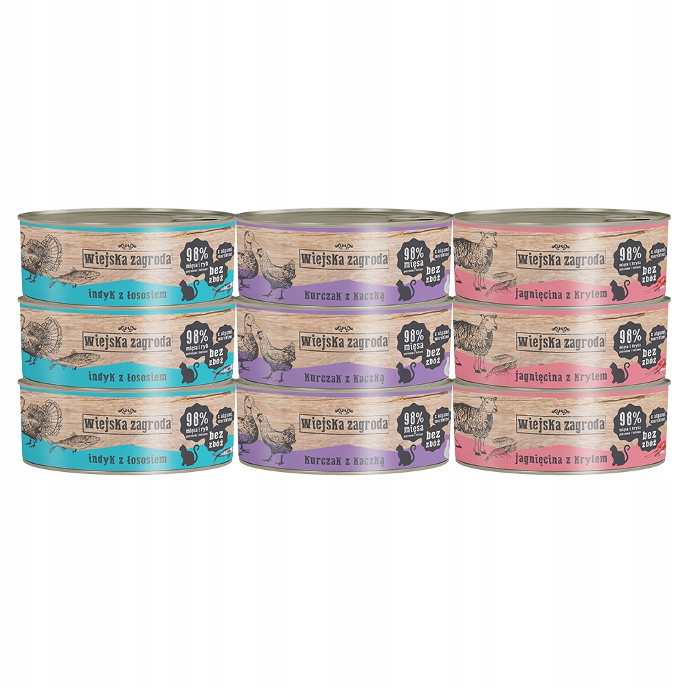 Wiejska Zagroda MIX SMAKÓW dla kota 9x85g