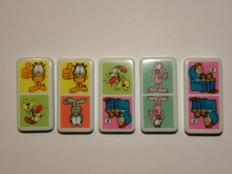 5 kostek domino z Garfieldem