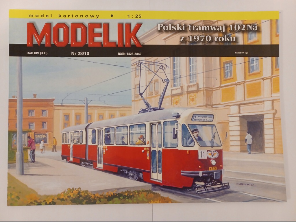 Polski tramwaj 102Na z 1970 roku 1:25 MODELIK