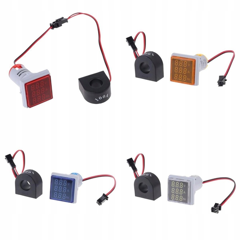 4Pcs LED Digital Voltmeter Ammeter Voltage Current