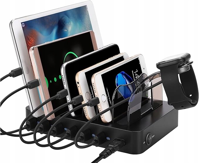 Pritek FAC-101A Stacja ładująca z 8 szt. kablami USB OUTLET