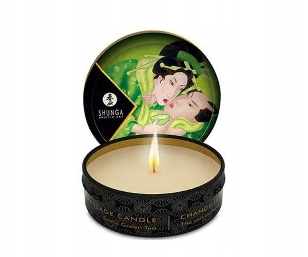 Świeca do masażu Exotic Green Tea 30ml Shunga