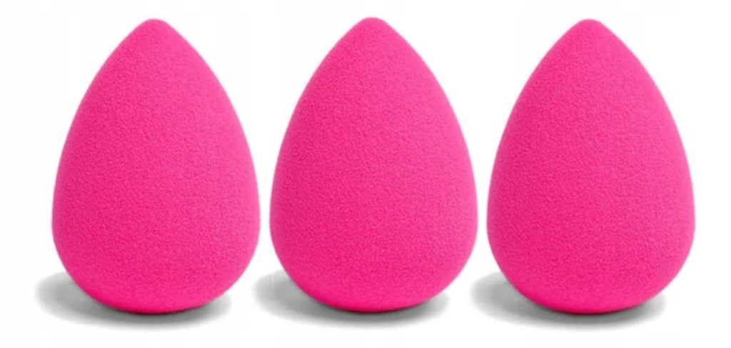 Ibra Blender-gąbka do makijażu różowa 3szt.