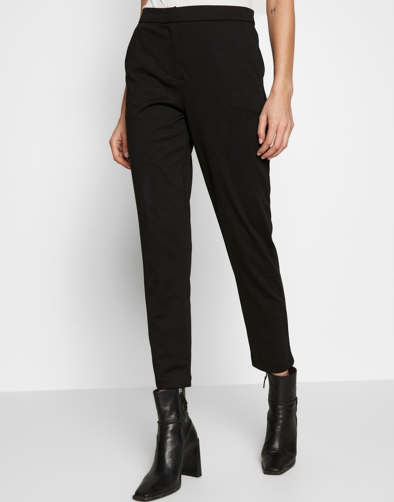 VERO MODA BLACK SPODNIE MATERIAŁOWE 36 A00*E3I309