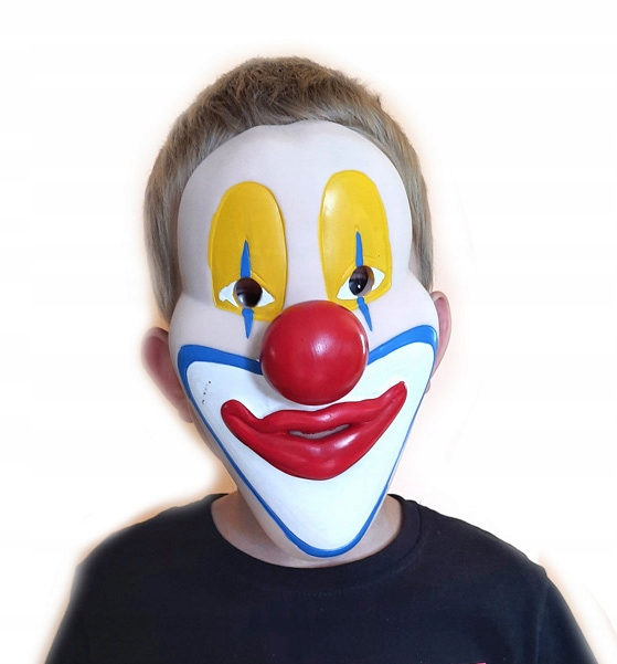 Maska dla dzieci gumowa CLOWN Klaun przebranie