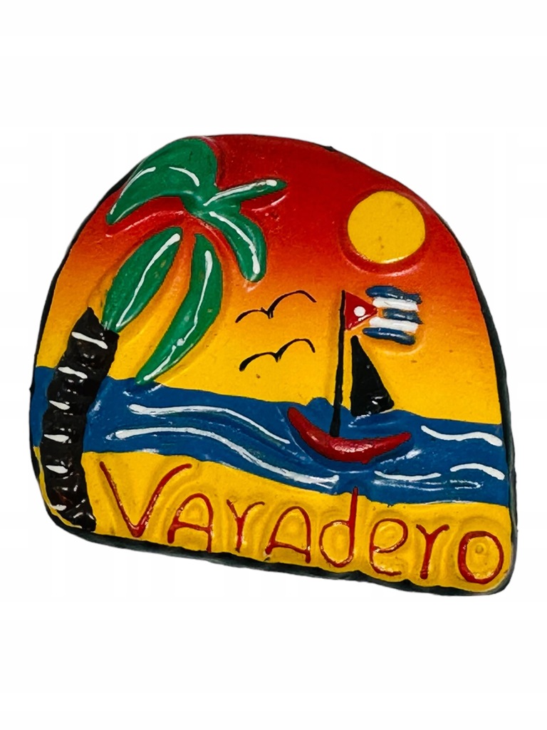 Magnes na lodówkę Magnez Cuba Kuba Karaiby Varadero zachód słońca statek