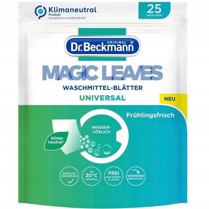LISTKI DO PRANIA MAGICZNE DR BECKMANN UNIWERSALNE 25SZT NIEMIECKIE