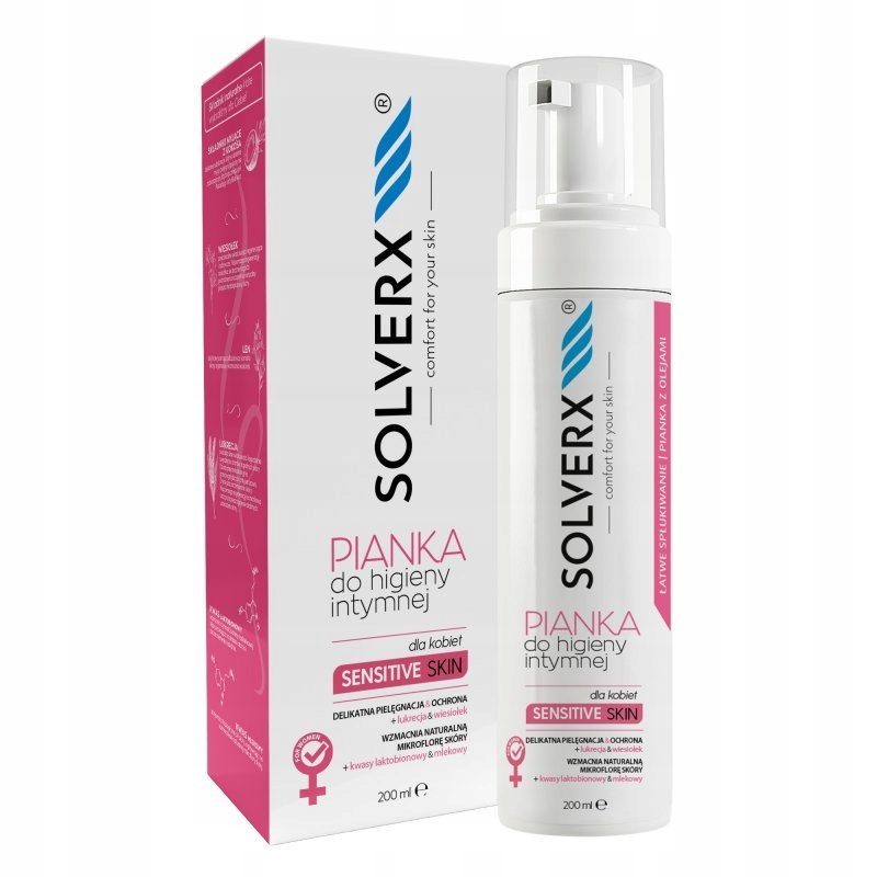 Solverx Sensitive Skin 200ml pianka do higieny int