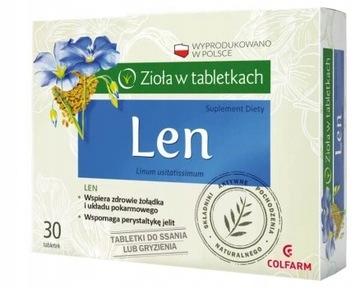 COLFARM LEN UKŁAD POKARMOWY 30 TABLETEK DO SSANIA