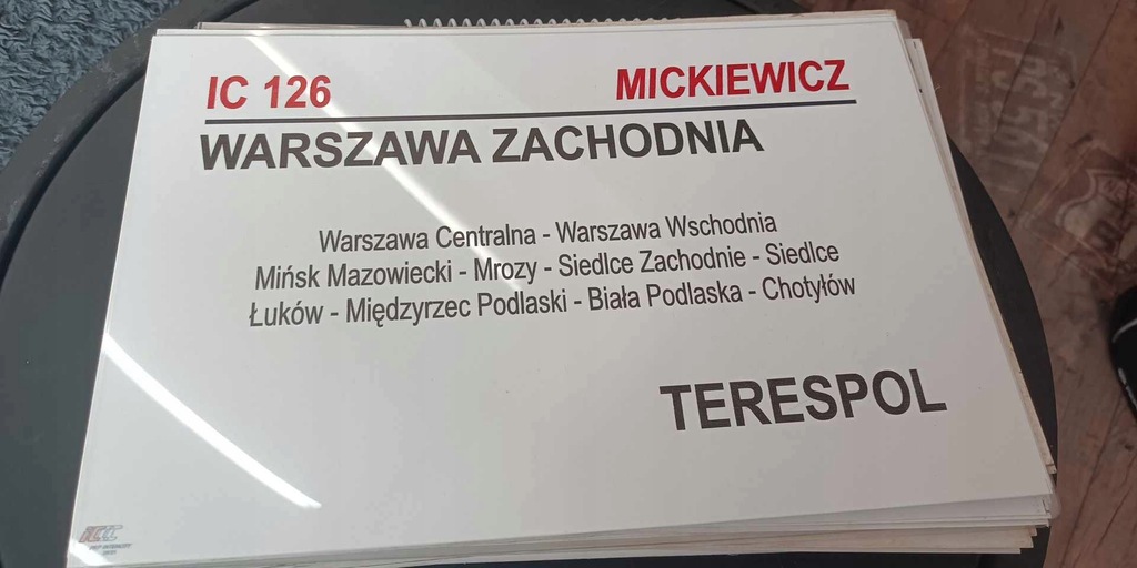 Tablica Relacyjna PKP IC Mickiewicz