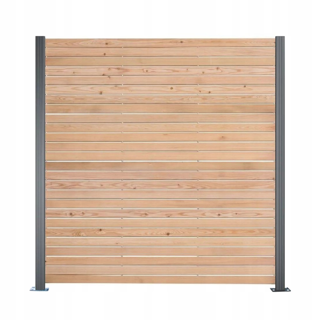 KOMPLET Ogrodzenie Drewniane Modrzew TAIGA 743x180 cm - 4 przęsła/płoty