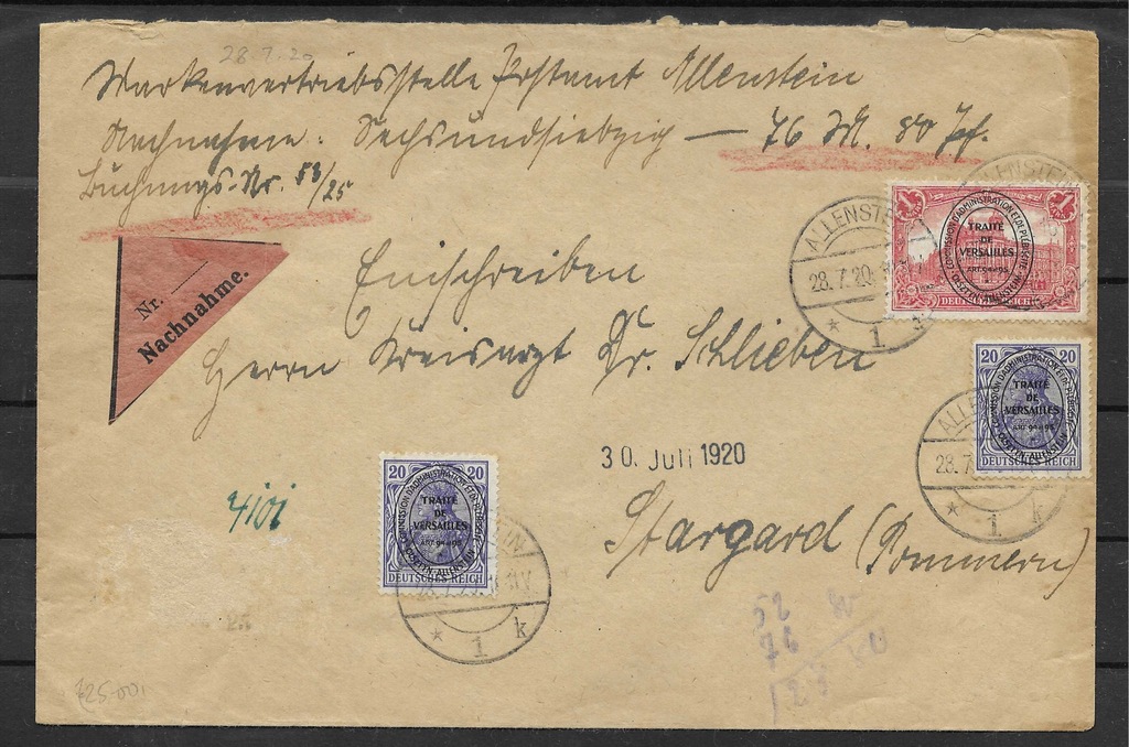 Olsztyn, Allenstein, List do Stargardu, Pomerania