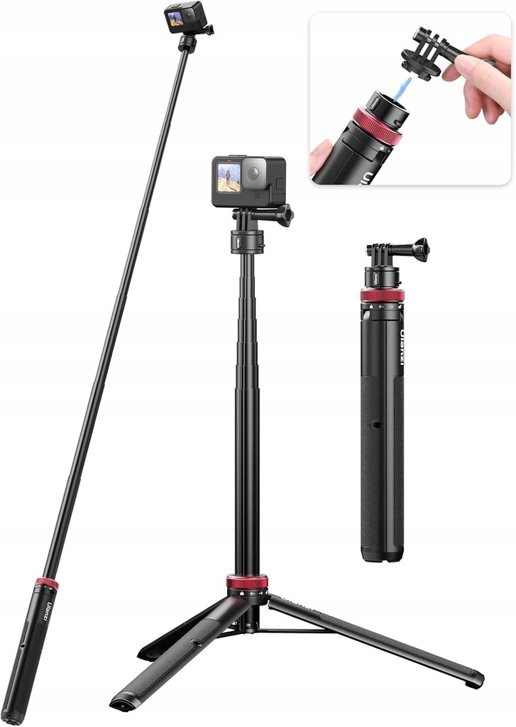 KIJEK STATYW SELFIE STICK DO KAMER GOPRO ULANZI GO-QUICK II 140CM
