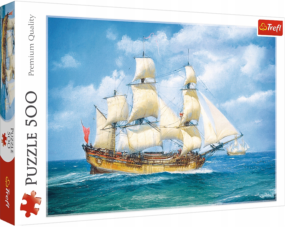 PUZZLE 500 el. MORSKA PODRÓŻ ŻAGLOWIEC TREFL